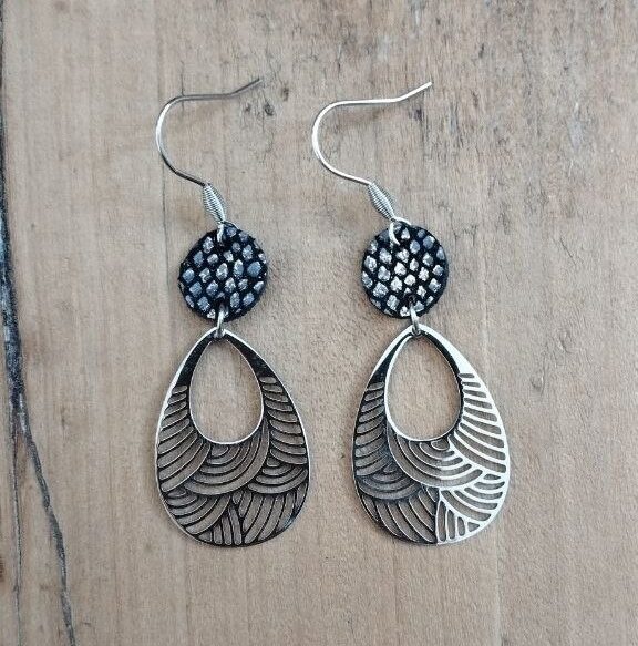 Boucles d'oreilles bleues