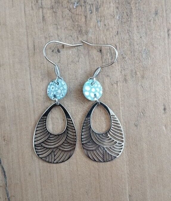 Boucles d'oreilles bleues – Image 4