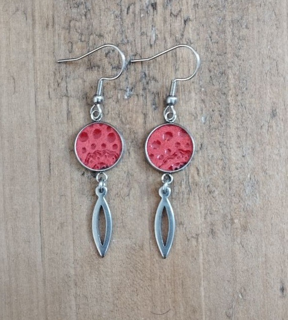 Boucles d'oreilles bleues gouttes – Image 2