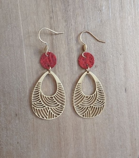 Boucles d'oreilles bleues – Image 3